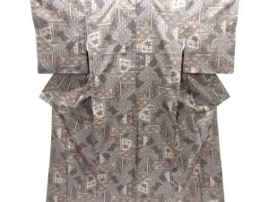 裂取りに花古典柄織り出し本場泥大島紬着物(5マルキ)